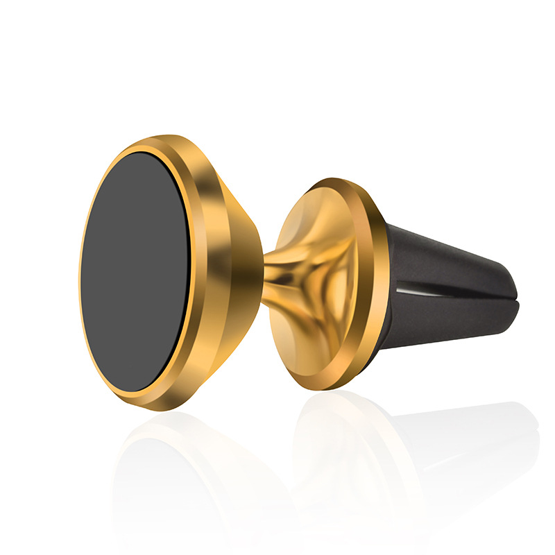360 Universal Magnetic Snap On AIR Vent Car Mount Holder 007 (Gold)